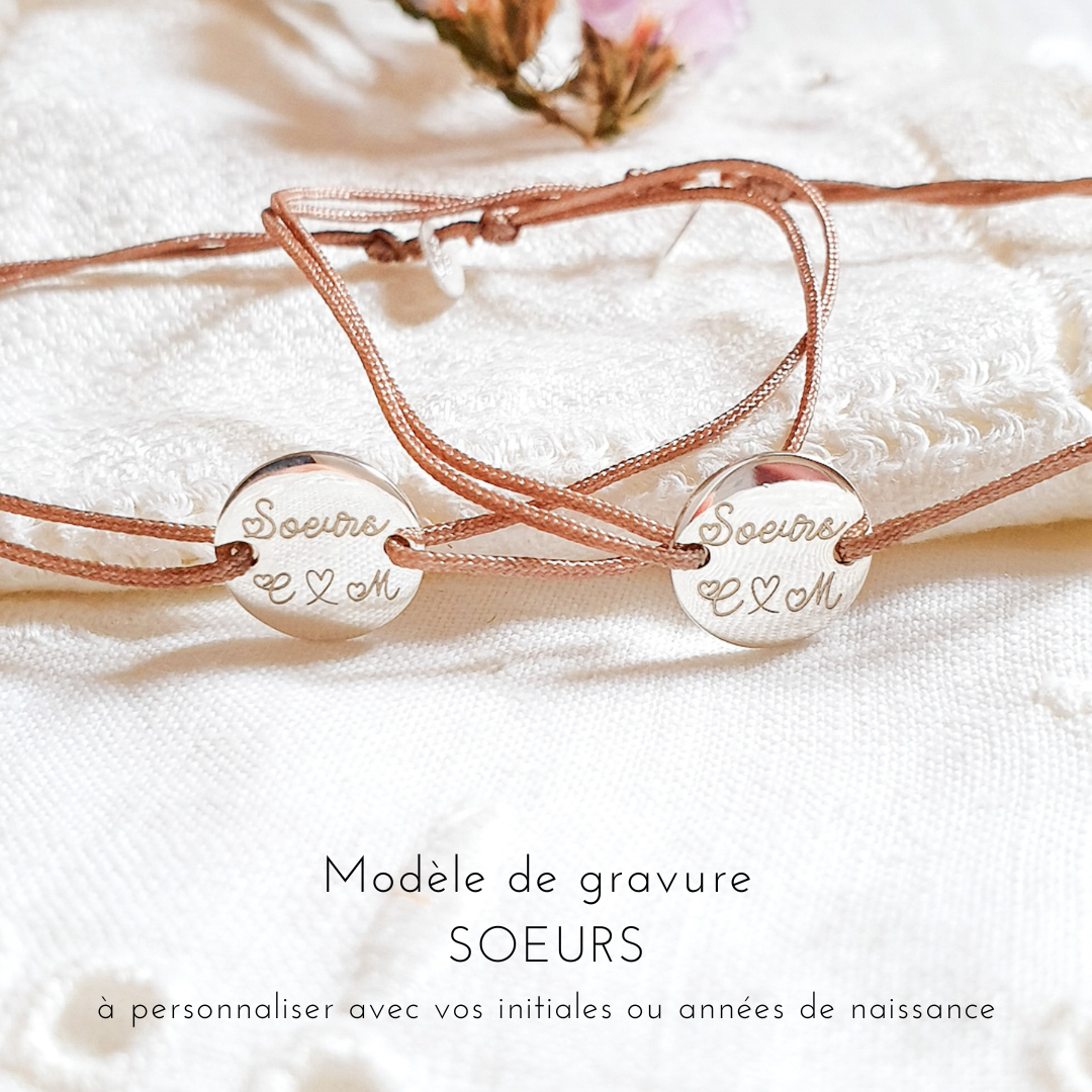 cadeau pour soeur original bracelet personnalise