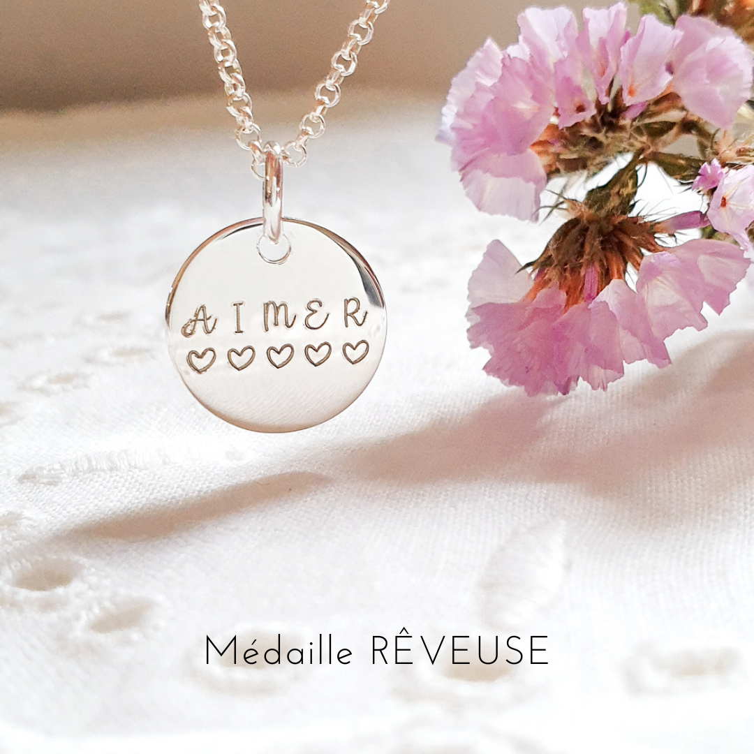 collier message personnalise amour coeur