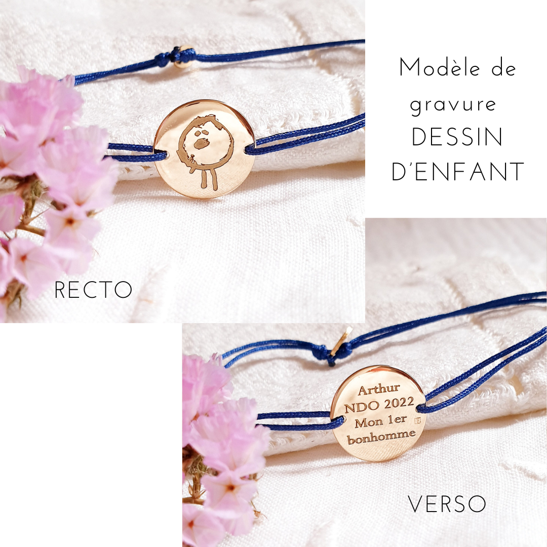 bracelet personnalise reglable avec dessin d enfant