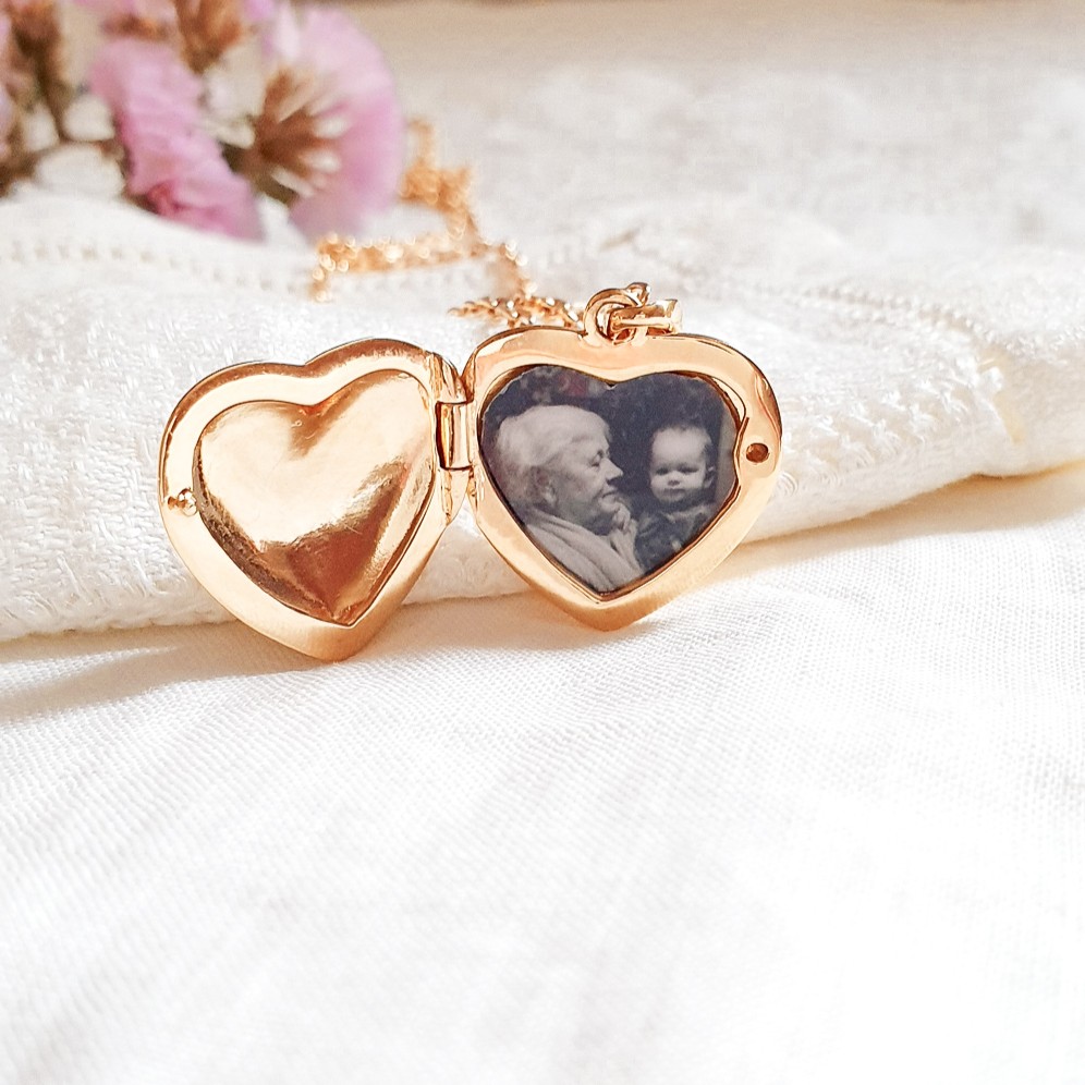 collier coeur avec photo