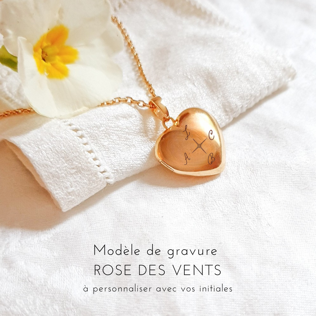 collier rose des vents personnalise