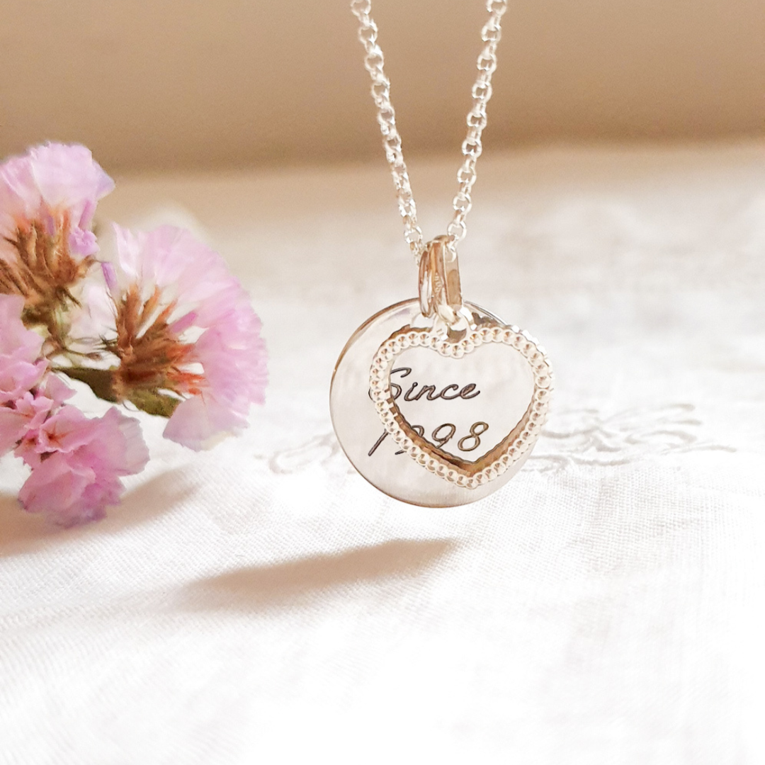 collier coeur personnalise argent