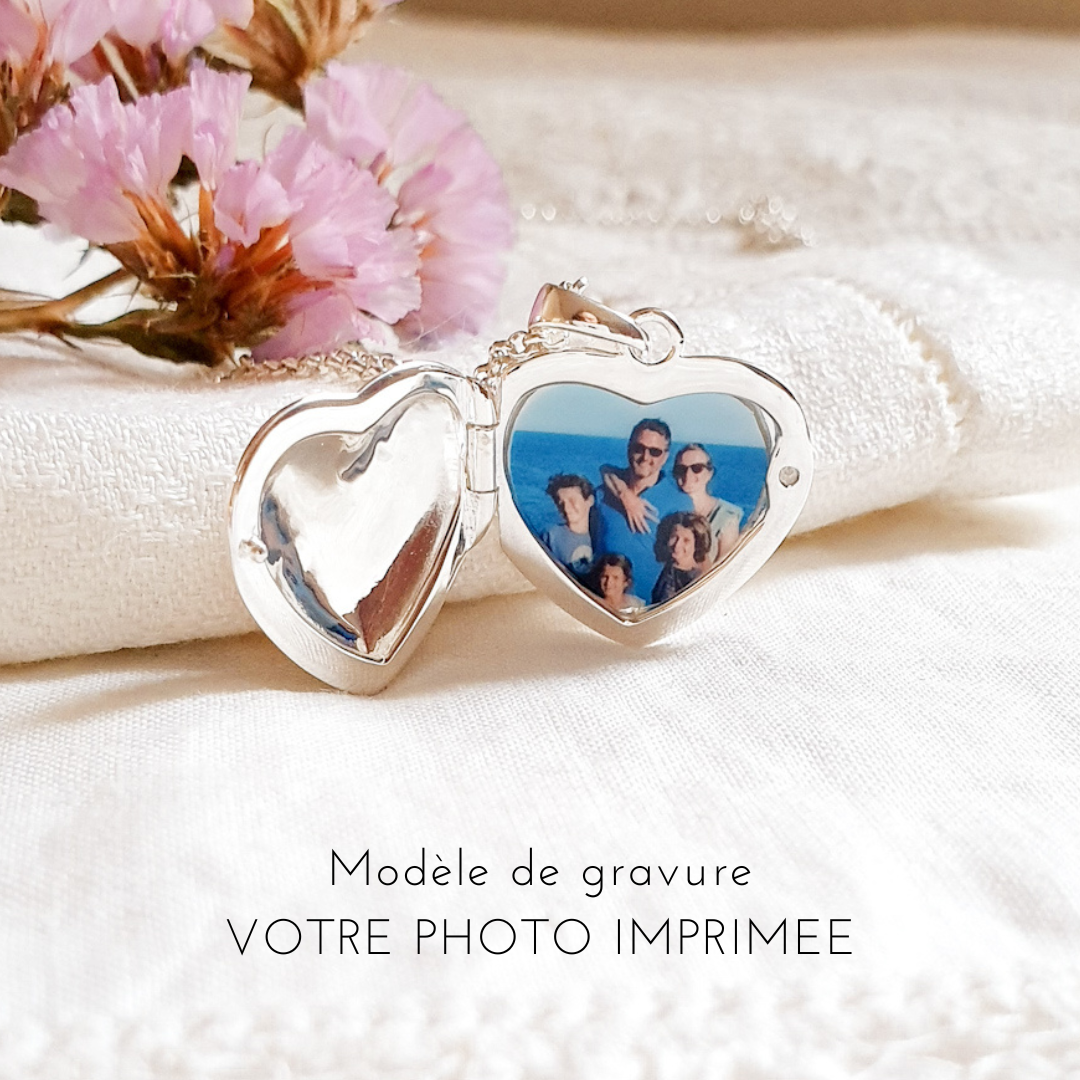 pendentif coeur avec photo