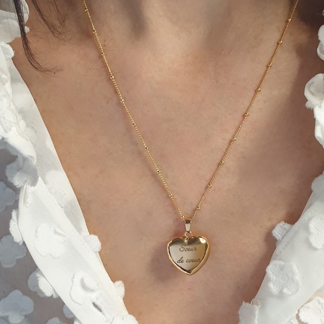 pendentif coeur personnalise cadeau amie