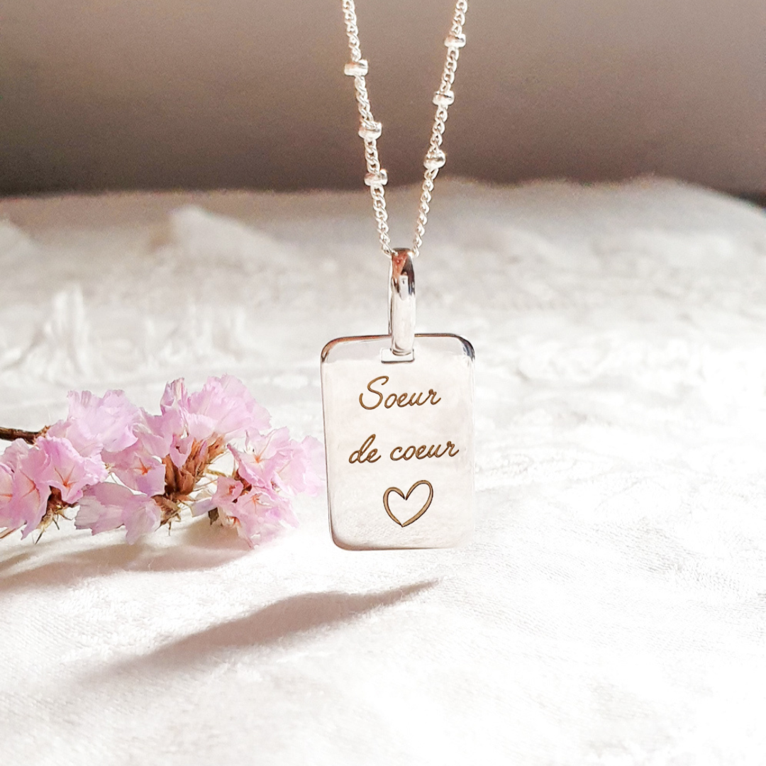 pendentif argent personnalise cadeau pour meilleure amie