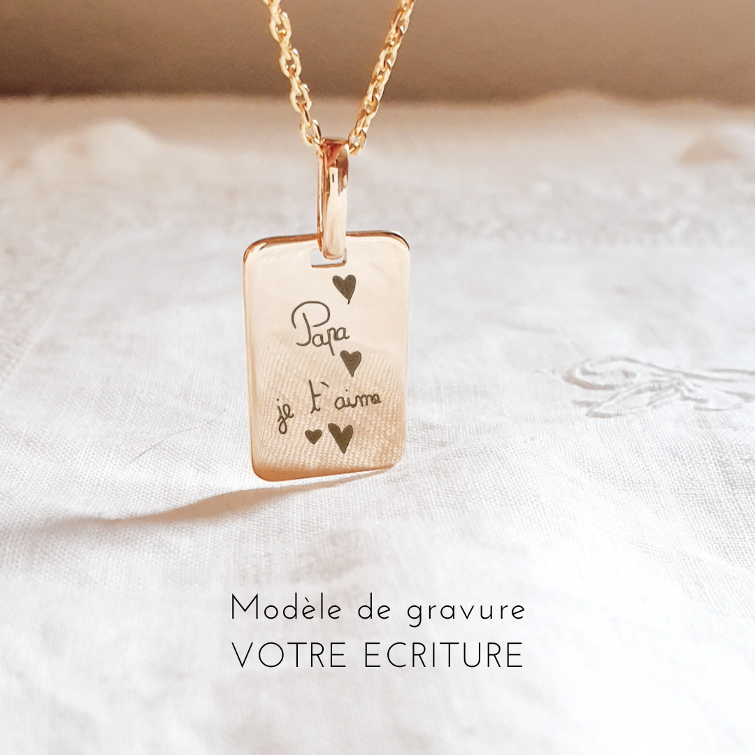 cadeau pour papa collier personnalise grave