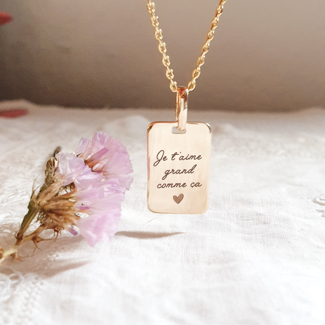 pendentif plaque personnalisee cadeau papa