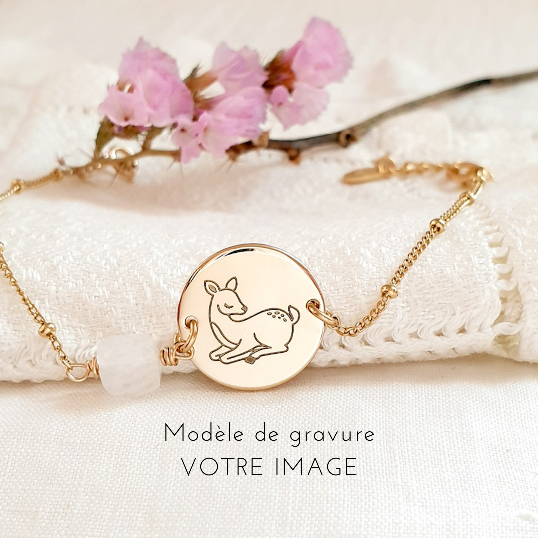 bracelet dessin faon biche