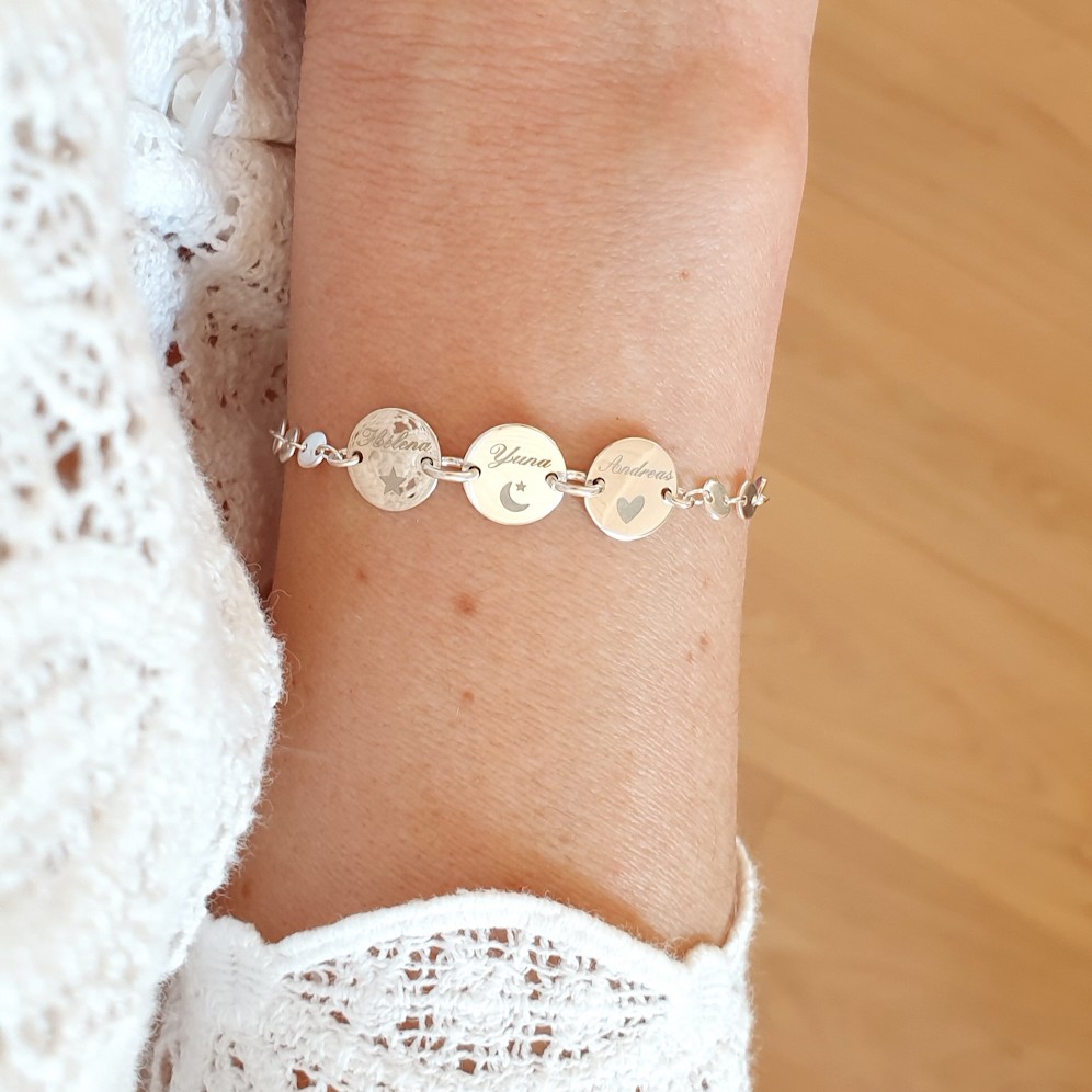 bracelet prenoms cadeau maman