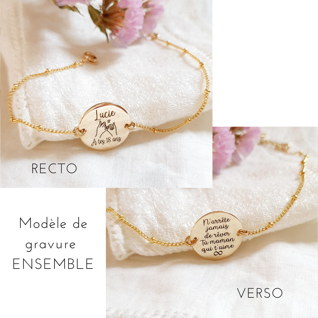 bracelet anniversaire 18 ans dessin mains