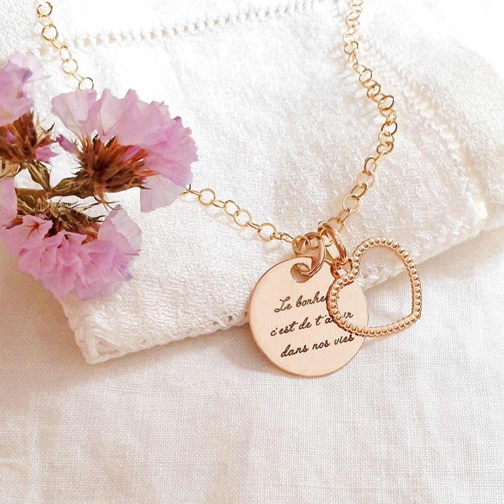 collier personnalise coeur