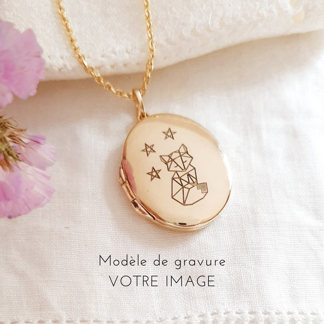 collier dessin personnalise renard