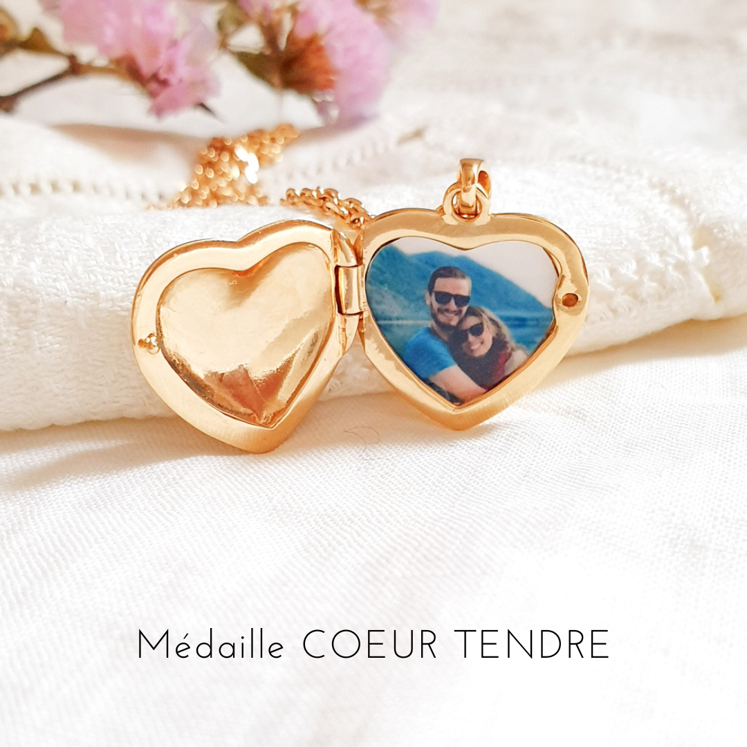 Pendentif ancien médaillon en or et verre facetté - Bijoux anciens