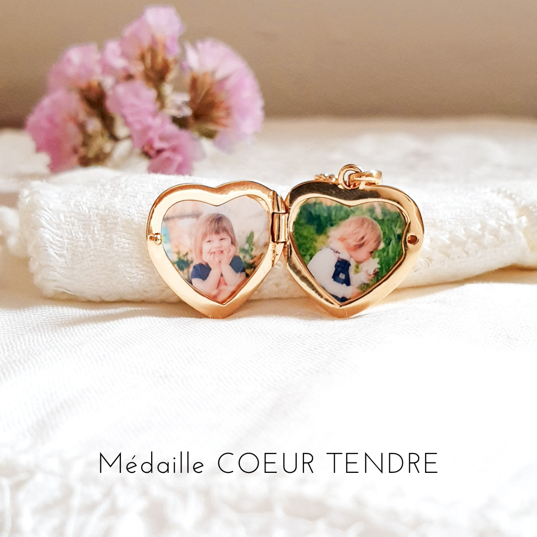 pendentif photo coeur