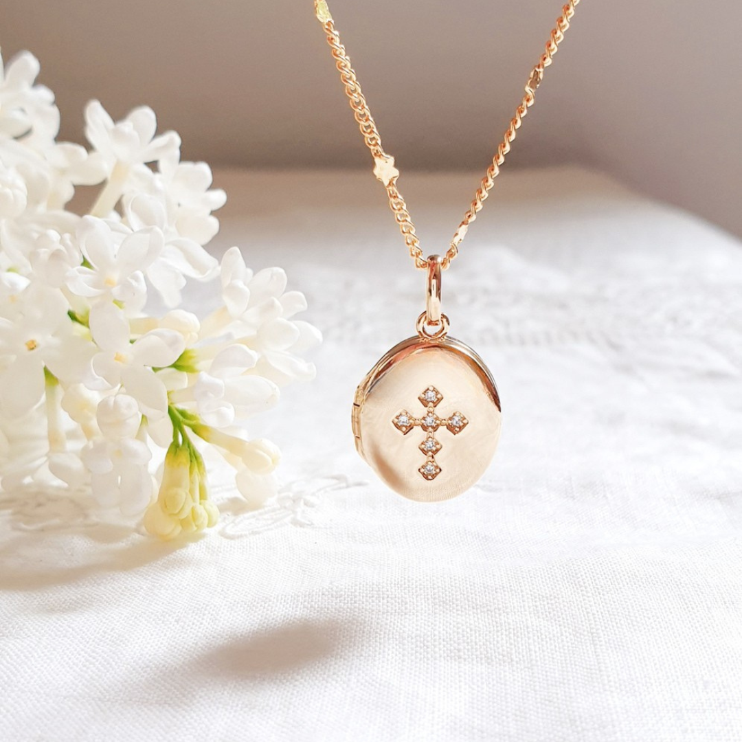 collier croix fille