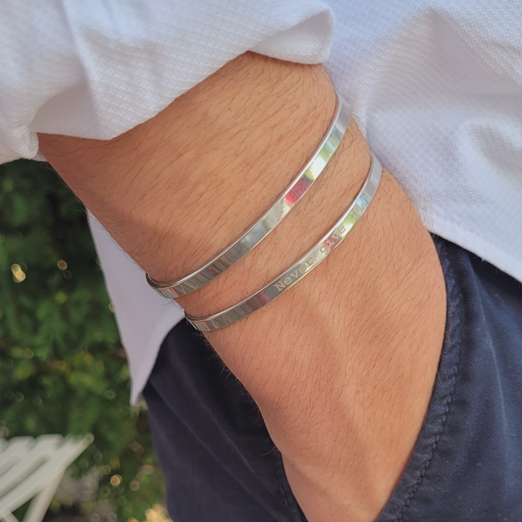 Bracelet Jonc Bracelet ConnectÃ© Homme Bracelet Jonc Argent Pour Homme