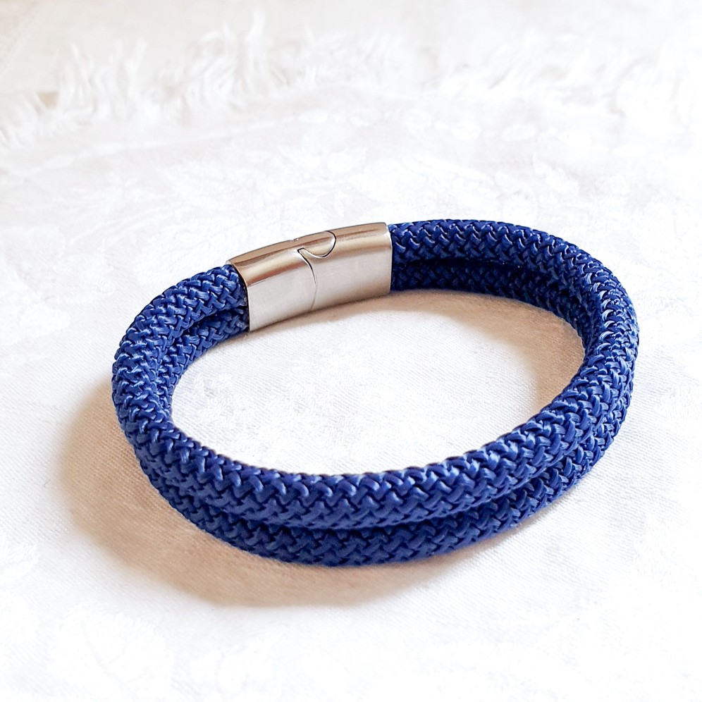 bracelet homme chic corde tressee acier