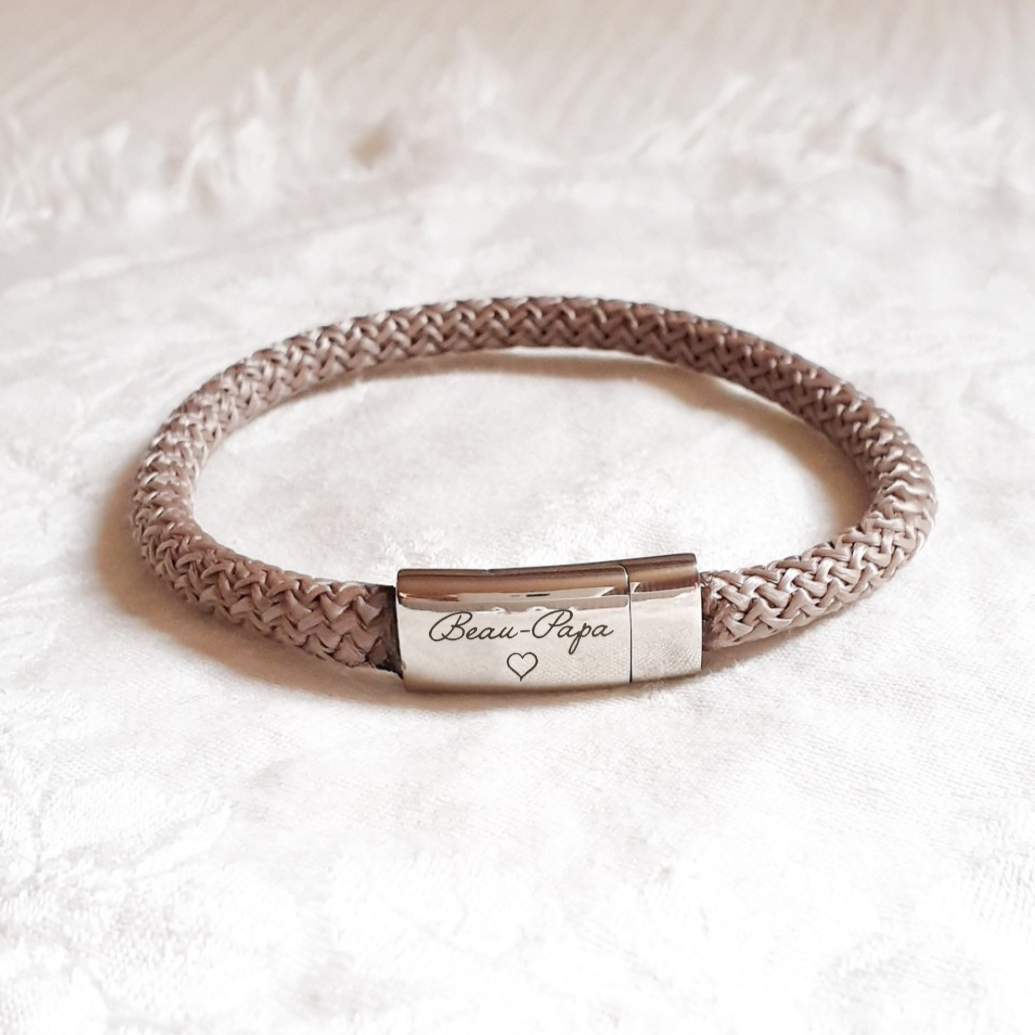 bracelet homme gravure personnalisee beau papa
