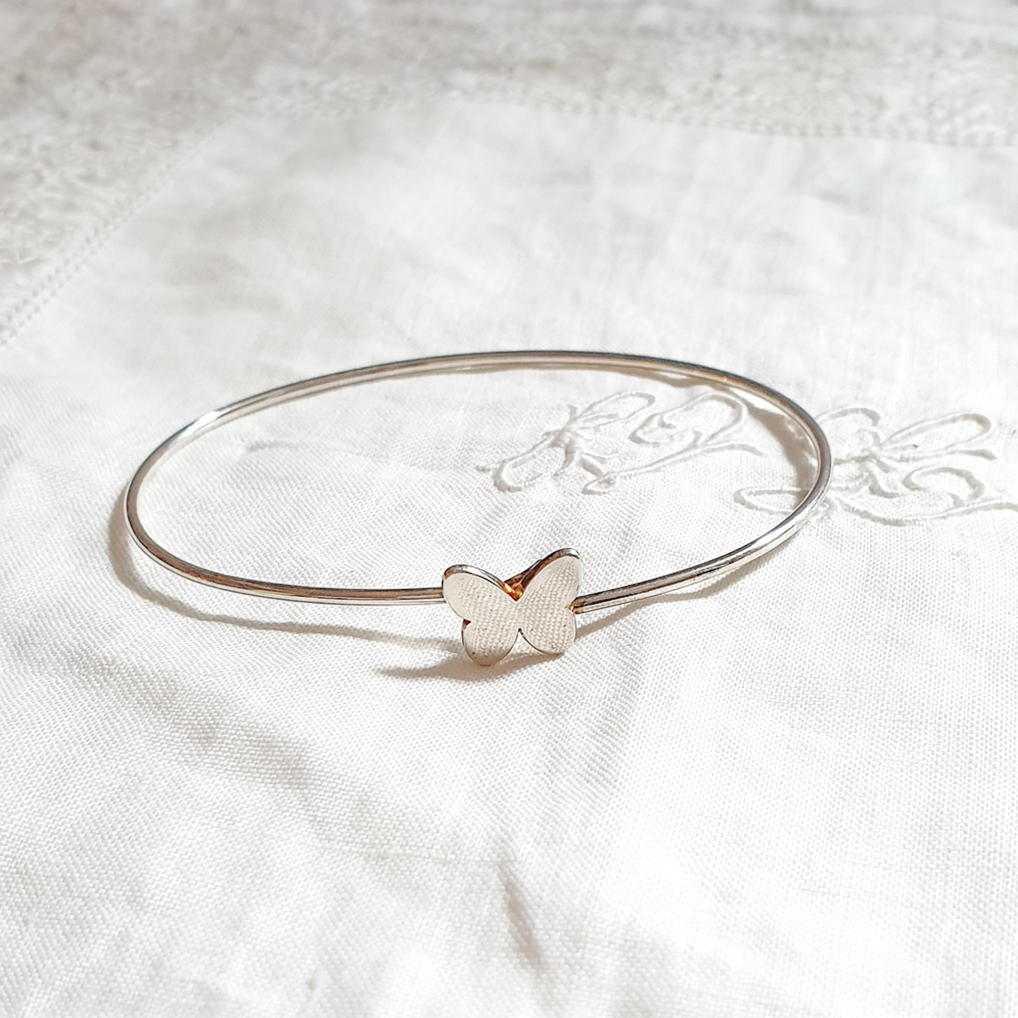 MIDINETTE jonc papillon ouverture facile Argent