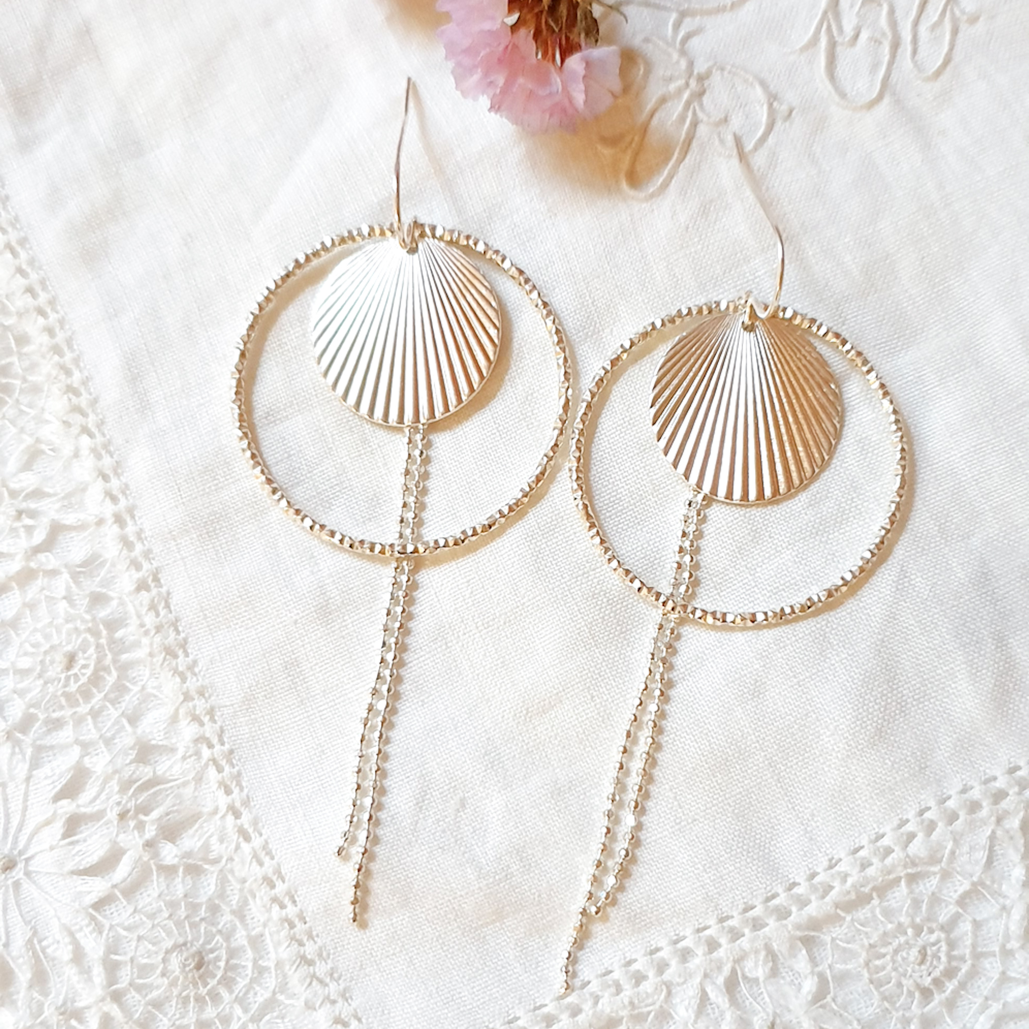 INCANDESCENTES boucles d\'oreille pendantes argent