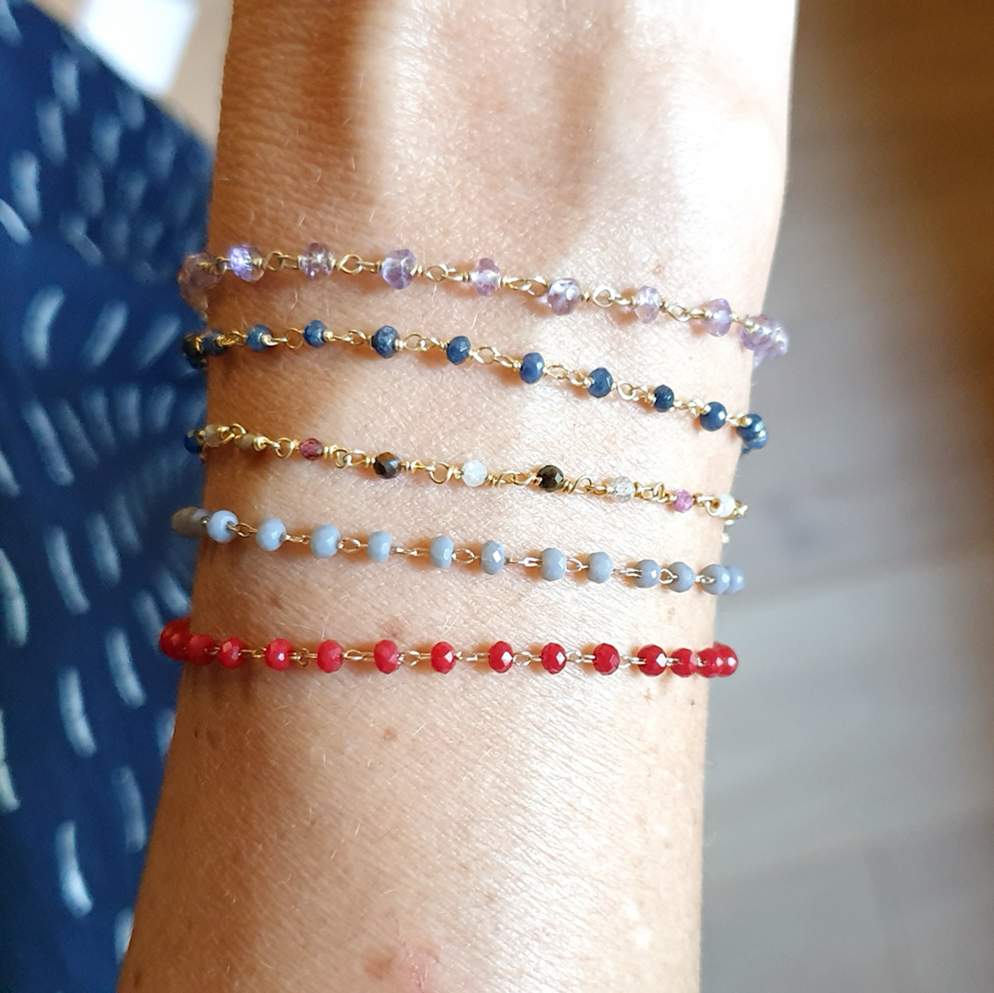 LUMIERE bracelet pierres dernière chance Or
