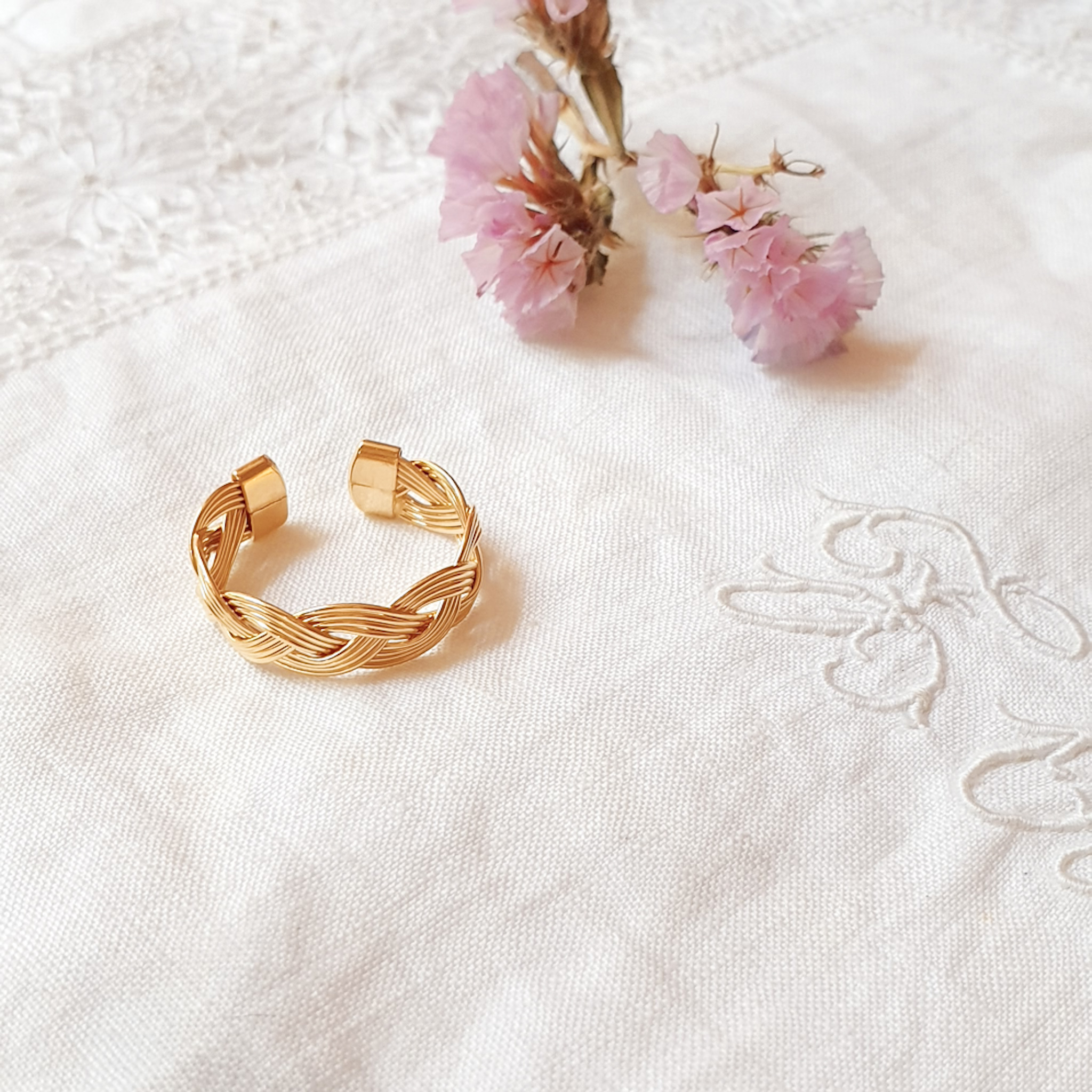 ENLACEE bague réglable femme Or