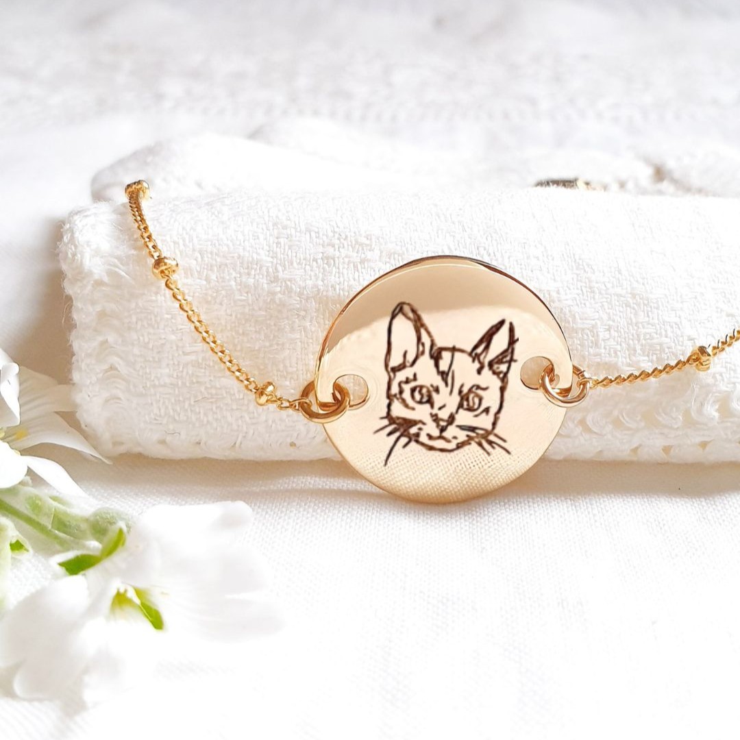 bracelet avec photo chat