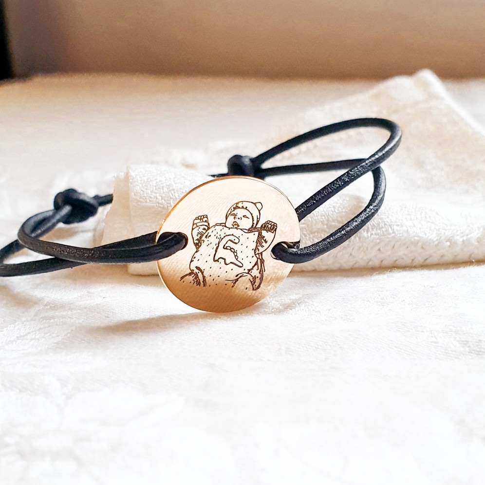 bracelet photo homme cadeau jeune papa