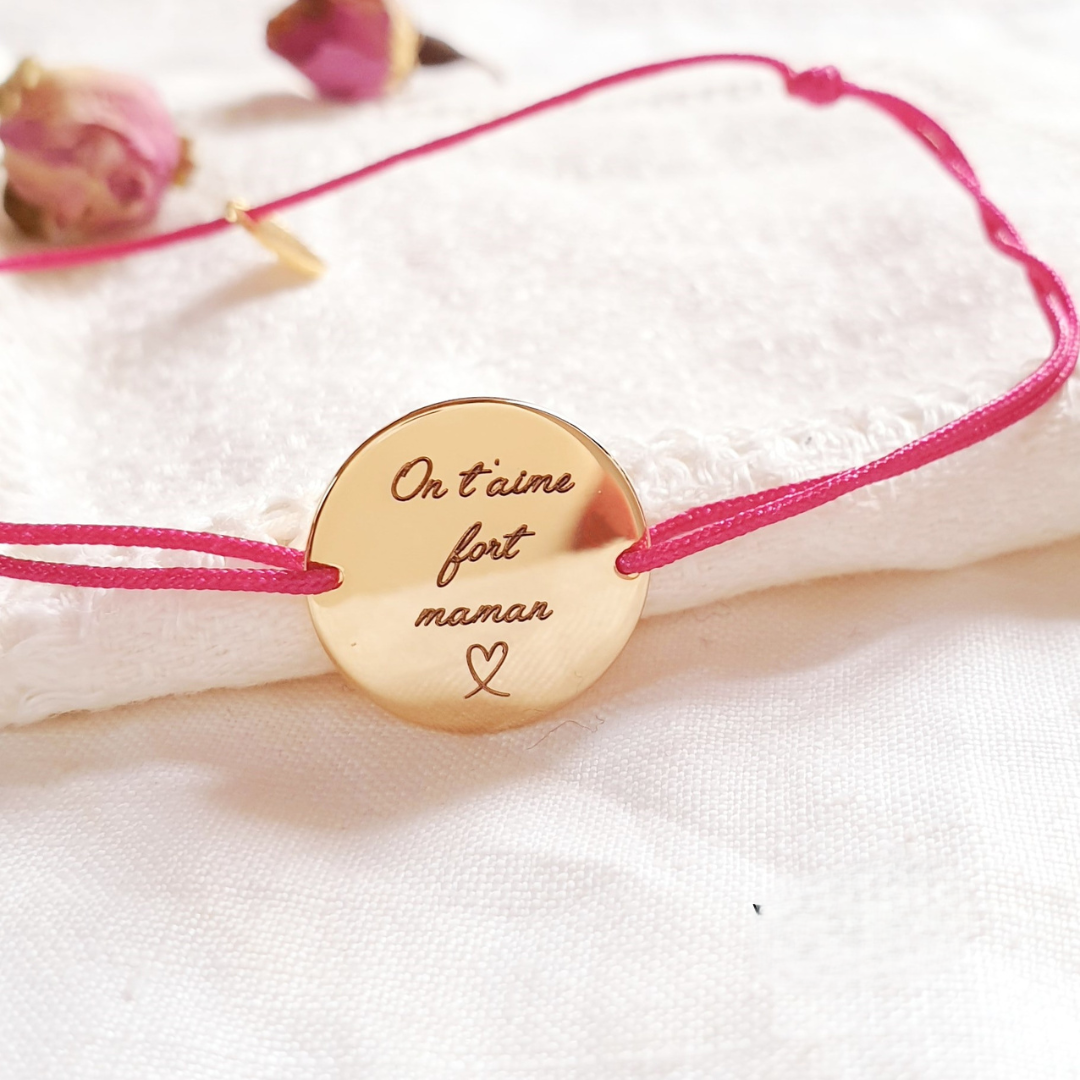bracelet personnalise maman adorée cordon