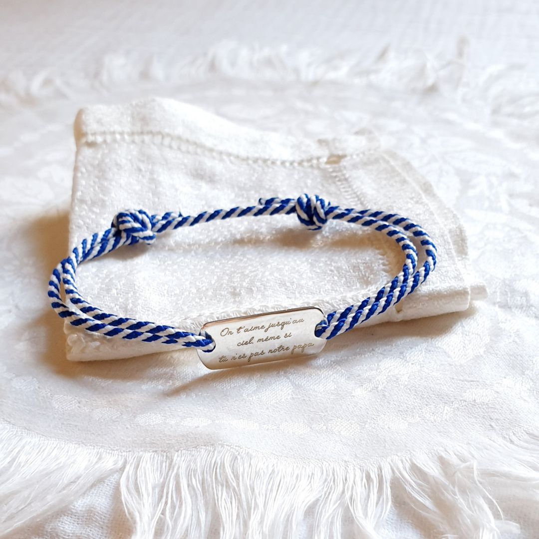 bracelet argent homme personnalisé en cuir