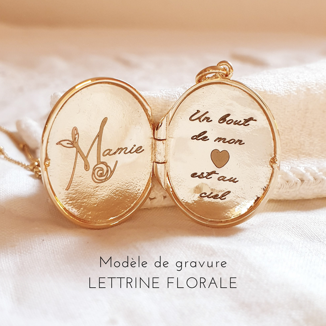 medaillon souvenir deuil mamie