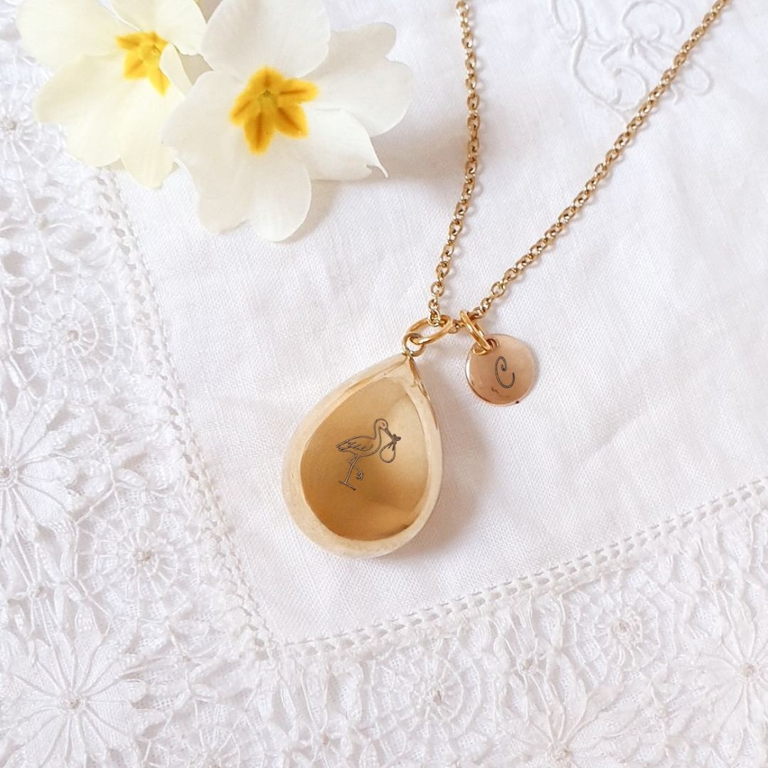 collier de grossesse pendentif femme