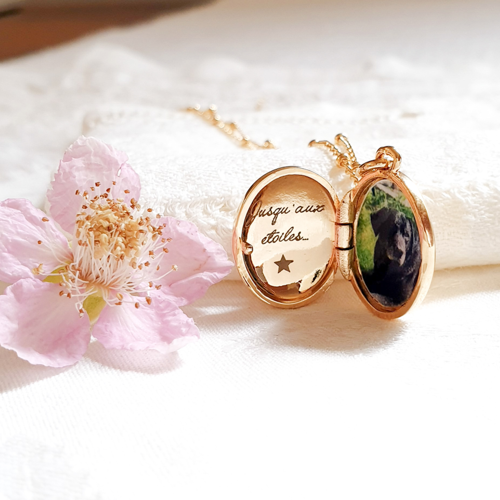 Médaillon personnalisé pour deuil et mémoire Or argent PETITE CACHOTTIERE
