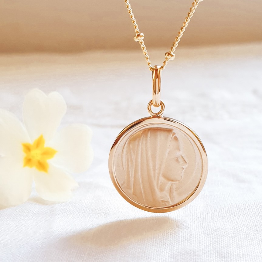 medaille bapteme vierge