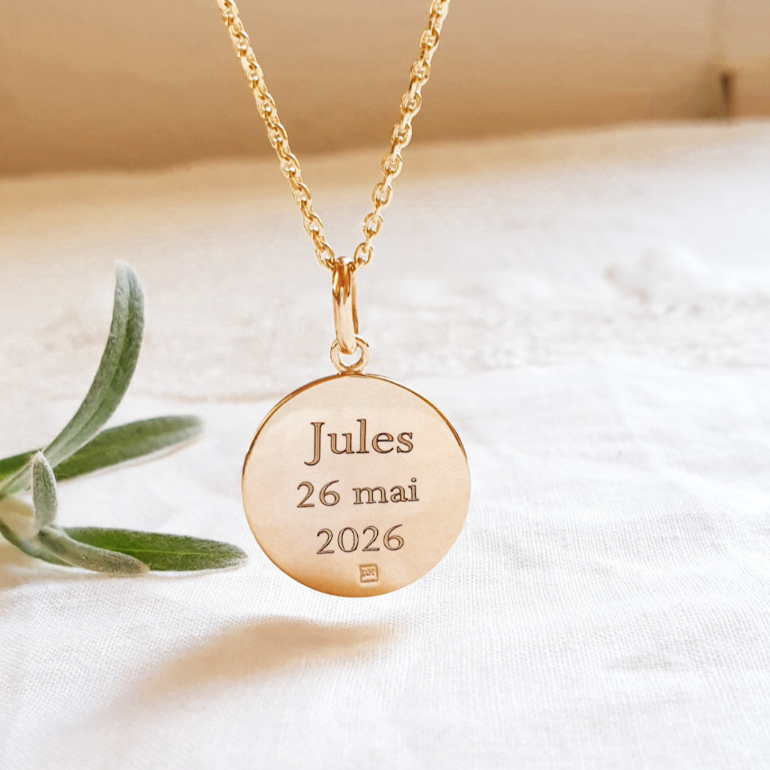 medaille bapteme garcon
