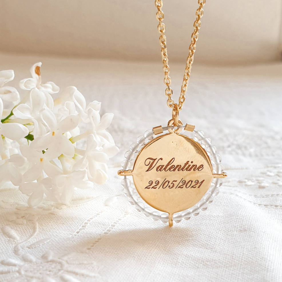 collier communion pierre de naissance