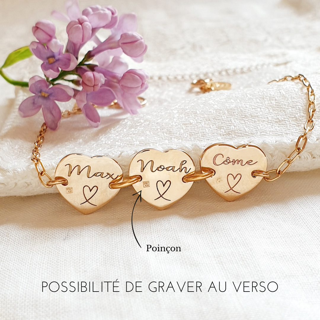 gravure verso bracelet coeur