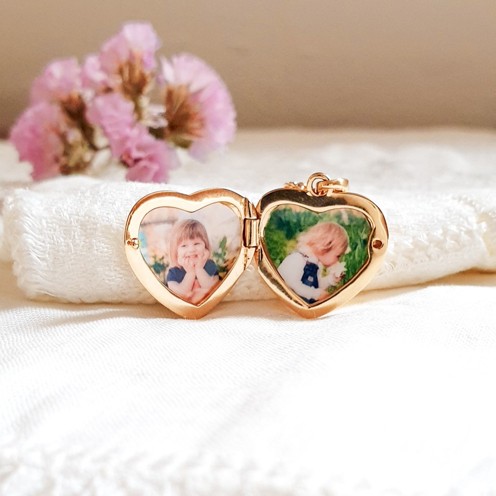 pendentif coeur photos cadeau maman