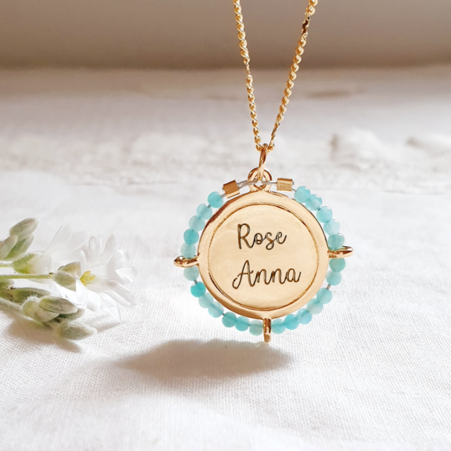 RADIEUSE collier personnalisable Or et pierre de naissance au choix
