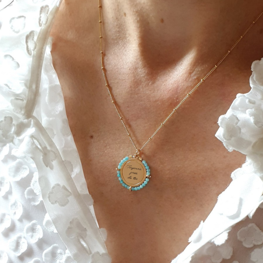 collier personnalise et pierre de naissance de mars