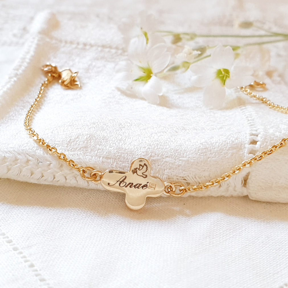 bracelet croix personnalise