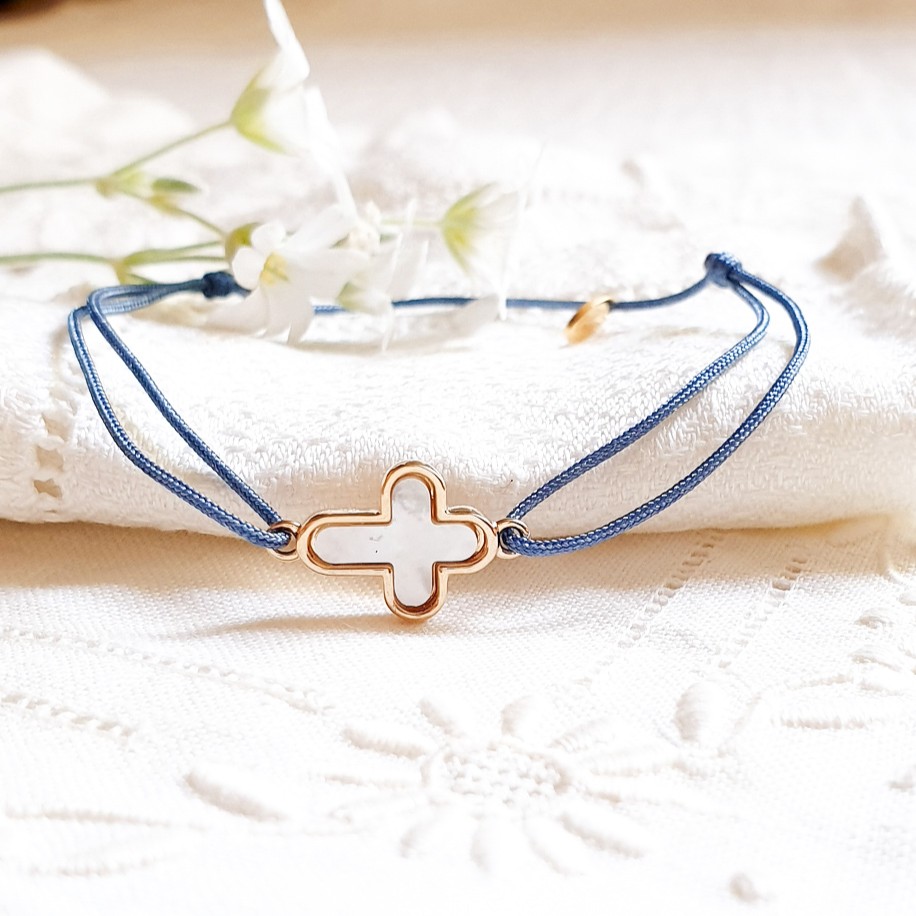 bracelet communion avec croix