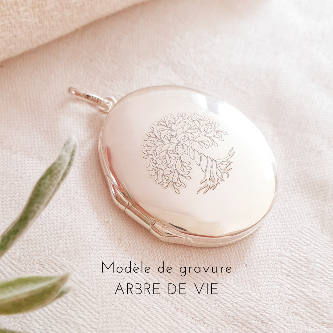 pendentif personnalise arbre de vie argent