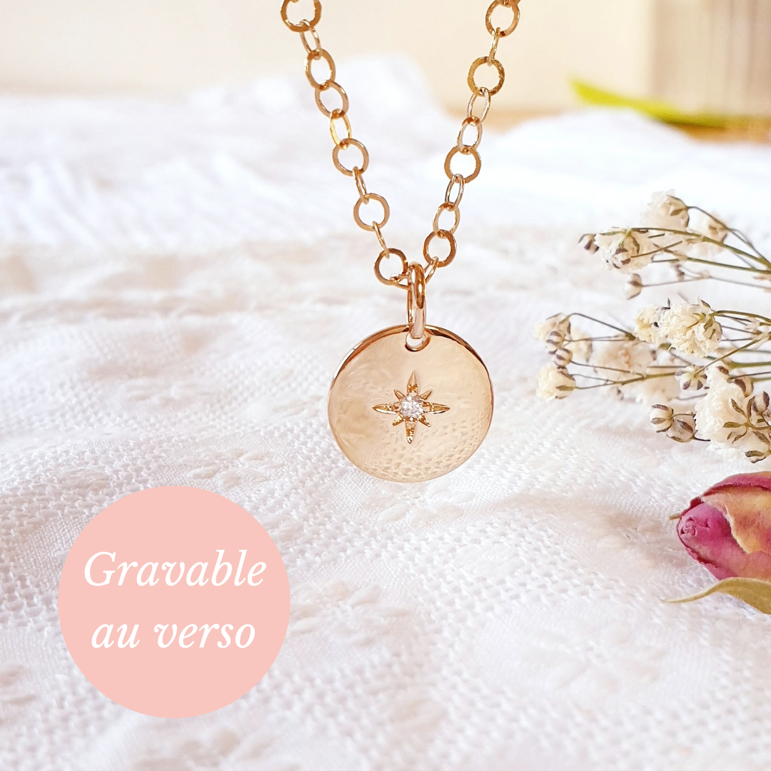 ETOILE DU NORD collier fille personnalisable Or argent