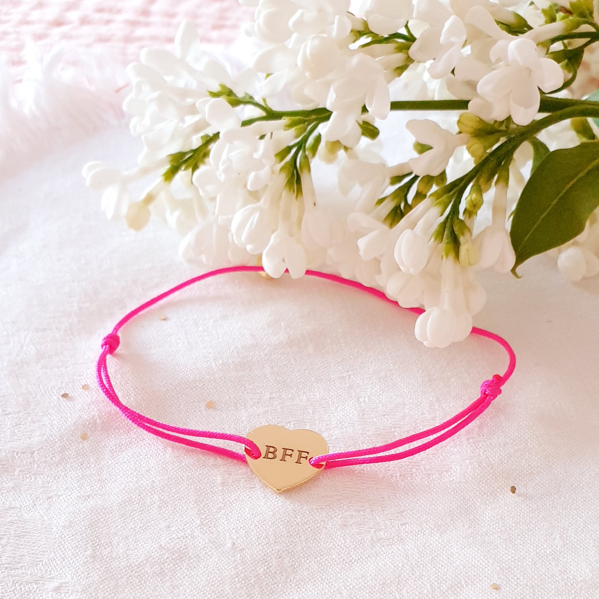 PETIT IN LOVE bracelet fille personnalisé petit coeur Or argent