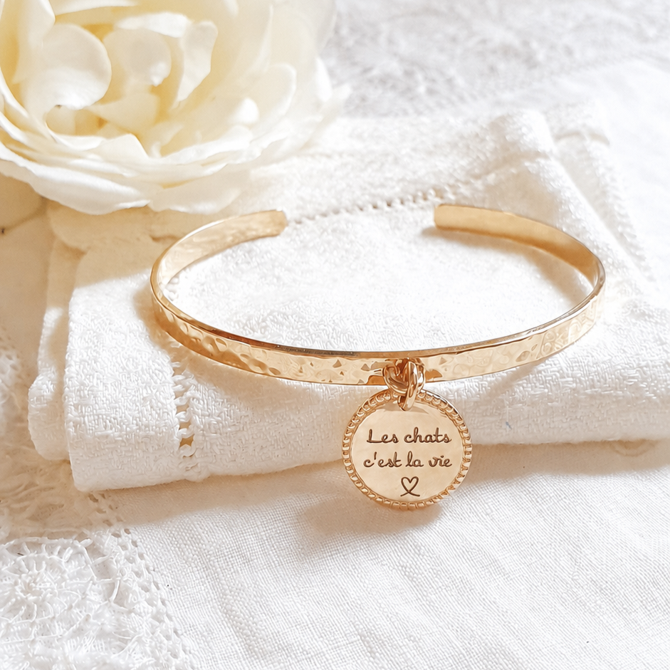 bracelet-medaille-or-catlover