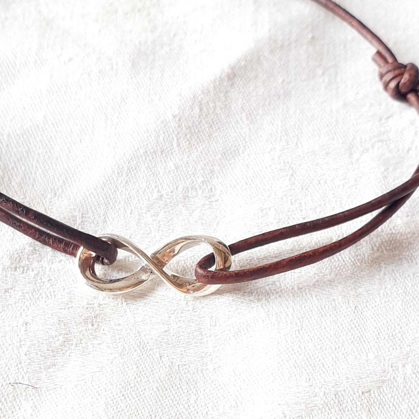 ÉTERNEL bracelet homme signe infini cordon coton, marin, cuir
