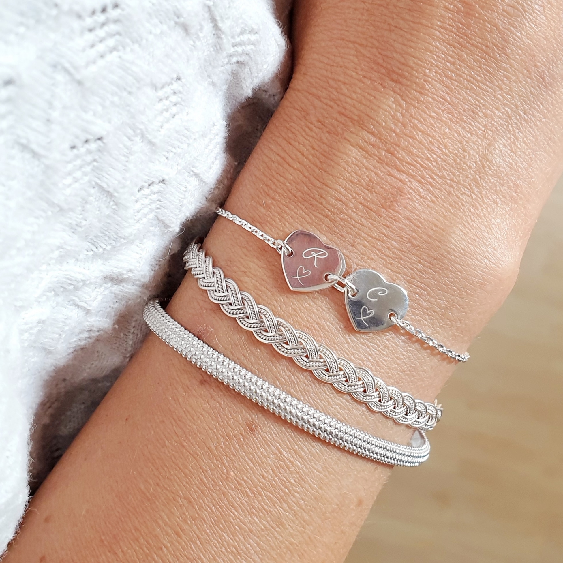bracelet-coeur-grave-argent-initiale-coeur-combo-jonc