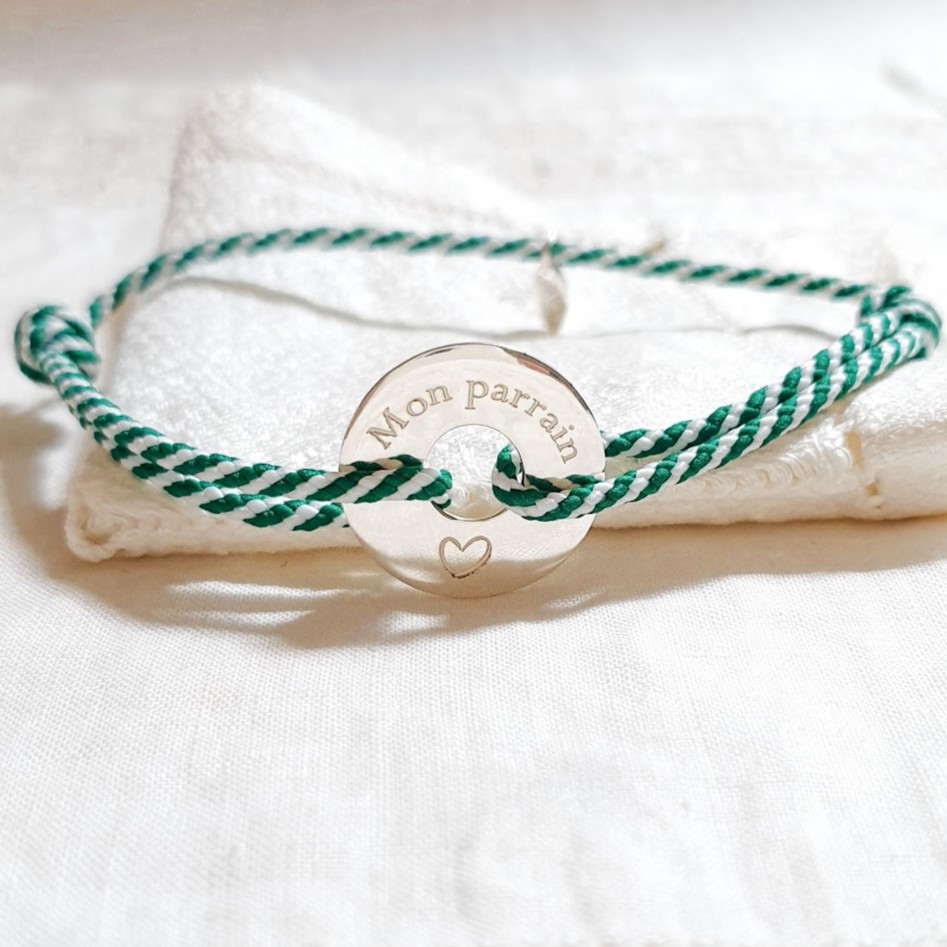 bracelet parrain cadeau personnalise