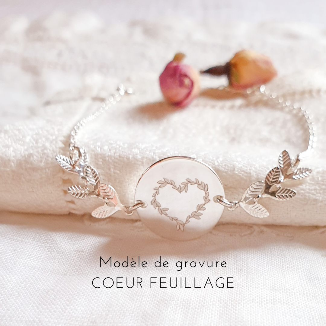 bijou-grave-femme-argent-coeur-feuillage